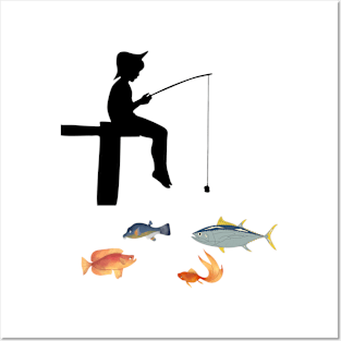 fishing lover Posters and Art